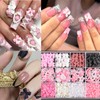 Nail Charms, 3D Fiocco Nail Charms, set di decorazioni per