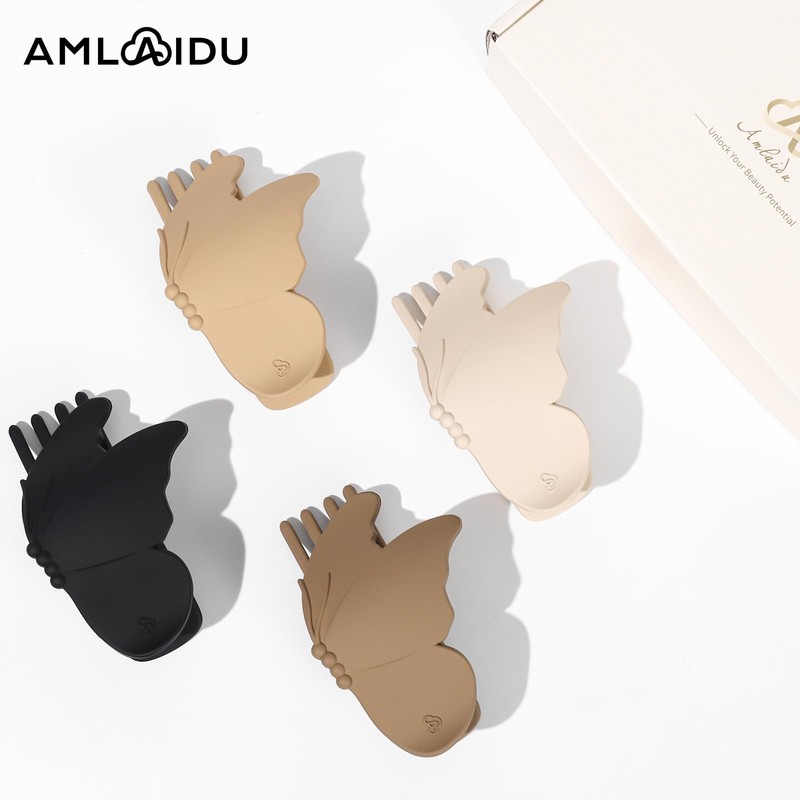 Amlaidu Flat Hair Clips, Large Hair Gripper for Thick and