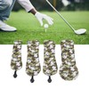 4Pcs Golf Club Head Cover PU Thick Plush Wear Resistant