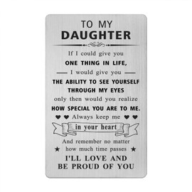 Gezxin Daughter Christmas Card- Merry Christmas Xmas Card Gifts for Daughter from Mom and Dad- Adult Daughter Birthday Valentines Mother's Day Wedding Easter Graduation Presents