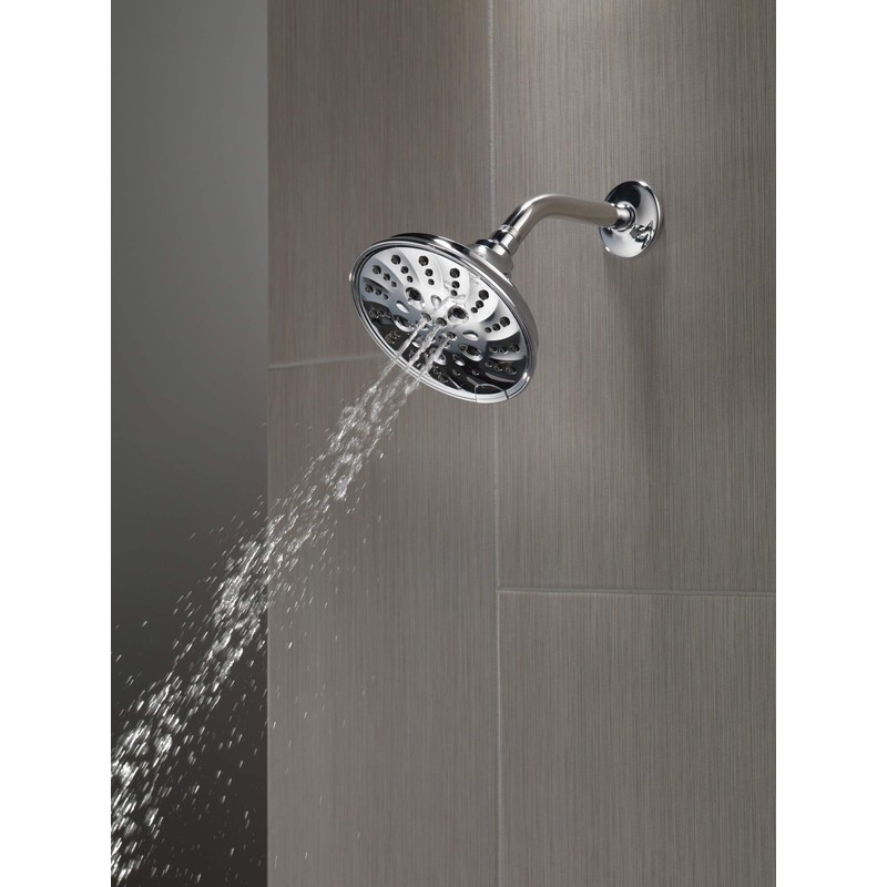 Delta Faucet 52669-BL 5-Setting H2OKinetic Trad Raincan Shower Head, Matte