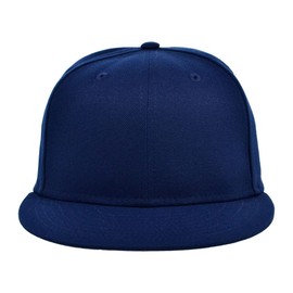 Lids Blank Full Court w/Colored Under Visor Fitted Cap Navy/Grey 7 1/2