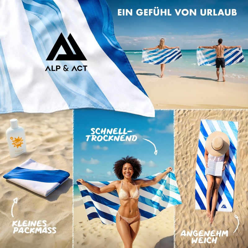 ALP & ACT XXL Beach Towel 200 x 90 cm
