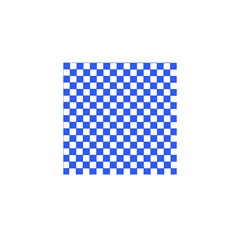 200 Sheets Blue and White Checkered Food Wrapping Paper, Dry