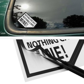 LT Easiyl 20Pcs Car Sticker "Nothing for Sale Nothing Card Mine" 110x90mm Waterproof Transparent Sticker for Car Window, English