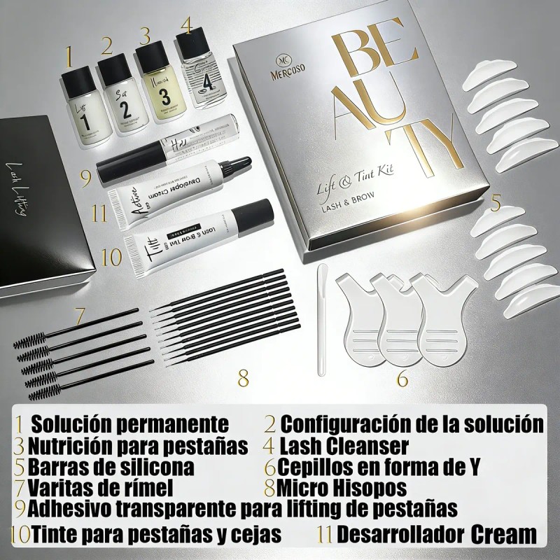 Lash Lifting Y Tinte Kit De Ceja Y Pestaña Con