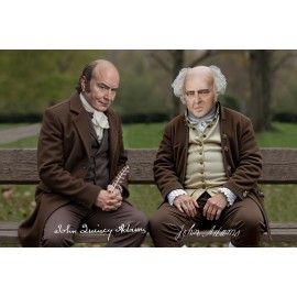 digitalyarbs John Adams and John Quincy Adams - In His Father’s Counsel Postcard Life Mask