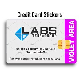 Escape From Tarkov themed credit card stickers for debit credit ebt  -labs terragroup Diy Decal Film Custom Decal:_Violet