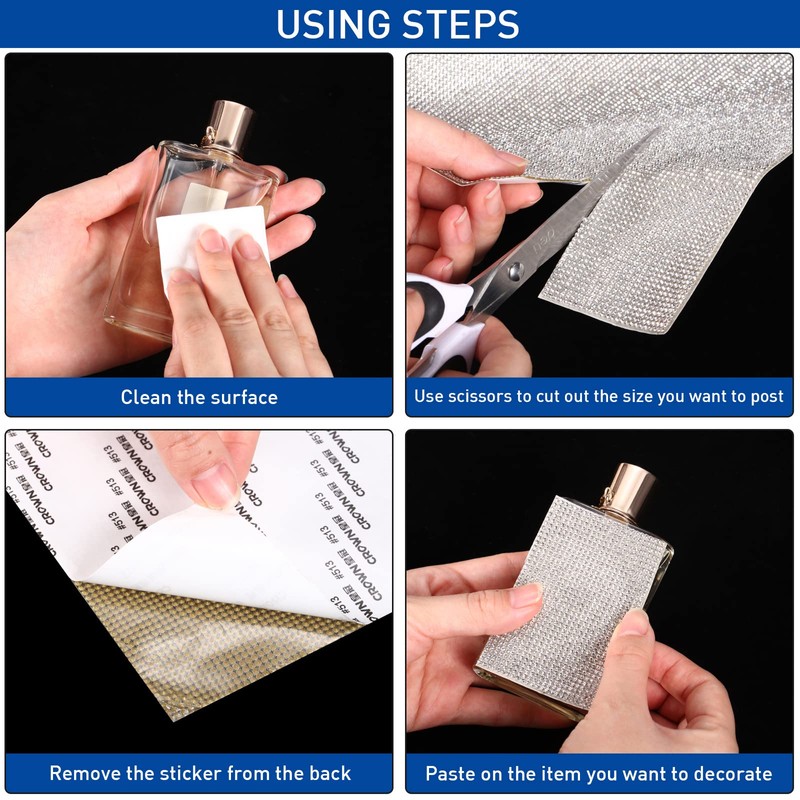 81000 Pieces 2mm 78.7 x 7.87 Inch Rhinestones Bling Crystal