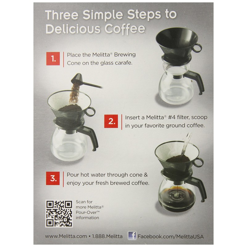 Melitta 36 oz. Pour Over Coffee Brewer, Black