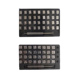 74 Pieces Leather Craft Stamping Tool Set, Leather Stamping Kit, Metal Letter, Number and Professional Capital Letter Pattern Craft Stamps Punch Set Tool