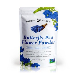 Ancient Choice - Butterfly Pea Flower Powder, 4 oz. | Blue Matcha | Non-GMO | Vegan, Gluten-Free, Caffeine-Free