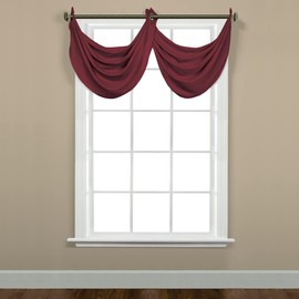 SKL Home Sutton Window Valance,18x38, Bordeaux