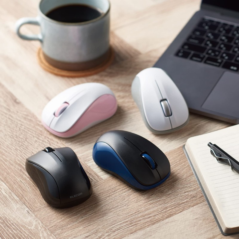 Elecom M-BY10BRKWH Wireless Mouse, Bluetooth Mouse, 3 Buttons, Small, Antibacterial,
