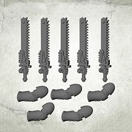 Kromlech Prime Legionaries CCW Arms: Chain Swords [left] (5) KRCB271
