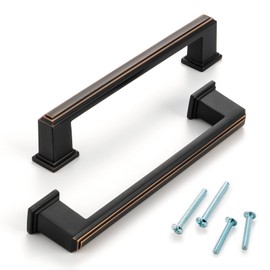 ASKANO Pack of 20, 5 Inch Hole Centers, Oil Rubbed Bronze Stepped Kitchen Cabinet Pull Handle ZP2206 | Solid Hardware for Drawer, Dresser, Bathroom, Vanity, Furniture Door, Cupboard, Bedroom, 5"