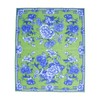 Caspari Green And Blue Plate Guest Towel Napkins - 15