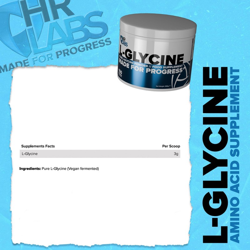 HR Labs HR Labs Pure L-Glycine Powder, Amino Acid, Easy