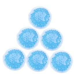 Healeved 6pcs Round Gel Pack Hot-cold Therapy Compress for Reusable Ice Packs for Sprains Strains Fever Swelling Design for Home Travel