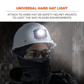 Ergodyne - 60197 Skullerz 8987 Rechargeable Universal Hard Hat LED Light, orange
