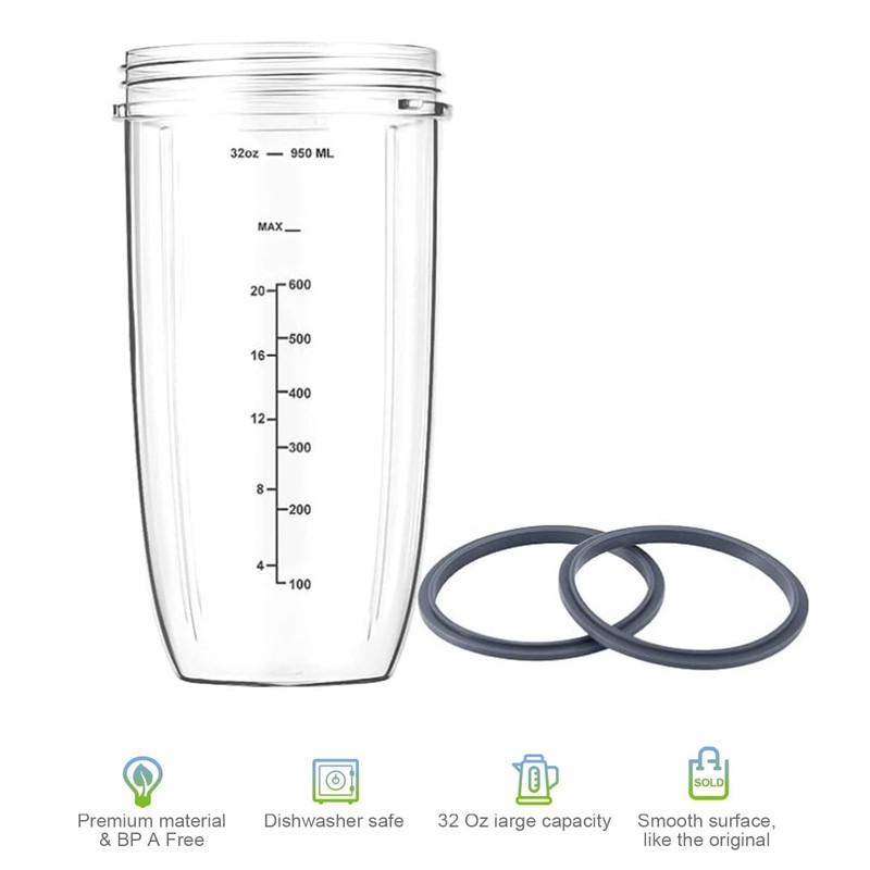 2 Pack Replacement Parts Upgrade 32OZ Cups with Replacement Flip-Top