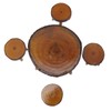 Dollhouse Wood Round Dining Table Chair Mini Miniature Dollhouse Furniture
