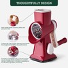 HANSGO Rotary Cheese Grater, Hand Crank Cheese Shredder, 3 Metal