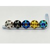 Kuroobaa Car License Plate Bolt License Plate Frame Titanium Anti-Theft