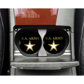 Unbranded US Army Military Car Coaster Set of 2 Ceramic Sandstone Cup Holder