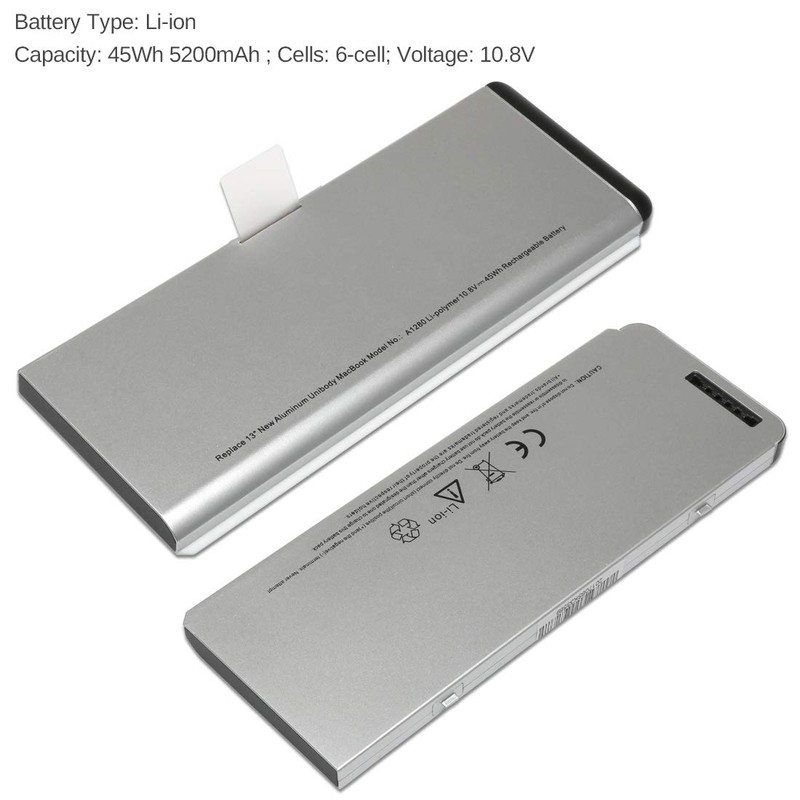 VillaCool A1280 Laptop Battery Compatible with A-pple Mac Book 13