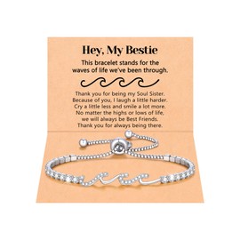 D Dongjiangjin Gift Best Friend Bestie Birthday Gifts for Women Best Friend Bestie Bracelet