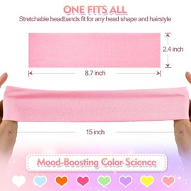 8 Pcs Headbands for Women Girls: Fashion Neon Hair Accessories Head Bands for Women Girl Stretchy Soft Hair Styling hairBand Valentines Day Gifts for Her Gf Christmas Easter Basket Stuffers Essentials