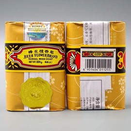 1pcs The honey bee sandalwood soap 125g 正品上海蜂花檀香皂 洁面沐浴皂放衣柜熏香持久香