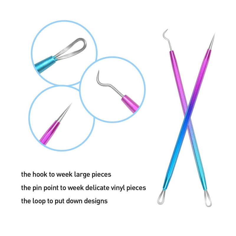 tiptopcarbon Craft Weeding Tool Set for Adhesive Vinyl HTV 3pcs/Pack