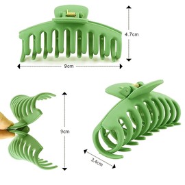 SEKULOR Hair Claw Clips 4 Pack Hair Clips Set Acrylic Hair Claw Strong Hold Hair Jaw Clips Non-slip Clips for Women Girls Thick Hair