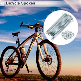 RATCHROLL 1 Set Universal Bicycle Spokes 12G 123mm Length Bike Wheel Spokes Nipple Silver Tone Carbon Steel Galvanized