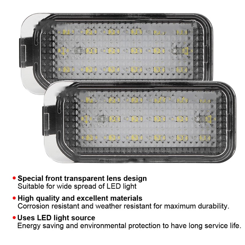 1 Pair DC12V 3200K 18 LEDs Number Plate License Panel