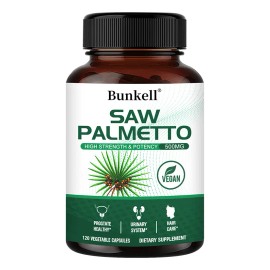 Suplemento Saw Palmetto Puro Bunkell 120 Cápsulas