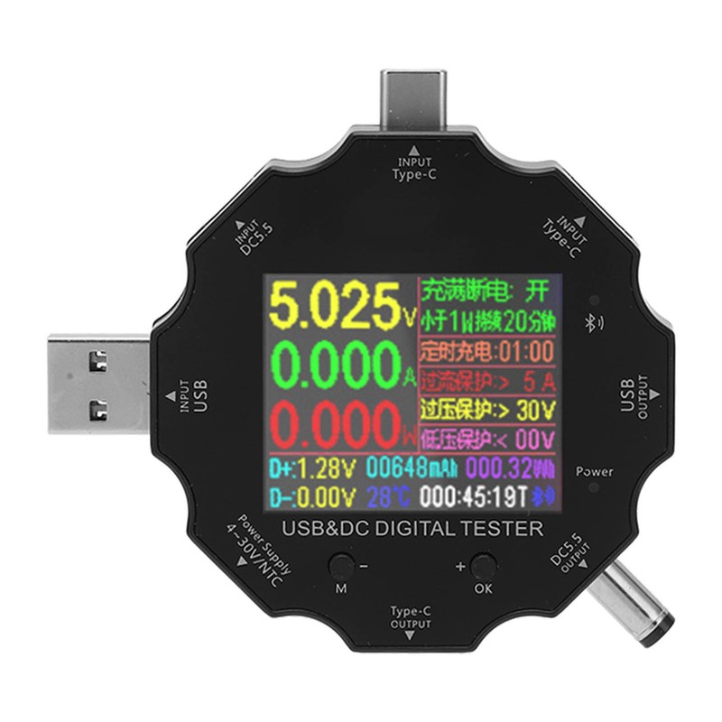 USB Digital Display Voltmeter Wireless Bluetooth Remote Control Charging Detector