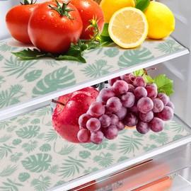 Ouvlaiz 5 Pack Non Slip Refrigerator Drawer Liner, Absorbent Fridge Shelf and Drawer Liners, Keep Fruits Vegetables, 12x24 inch Refrigerator Liners, Cabinet, Drawer