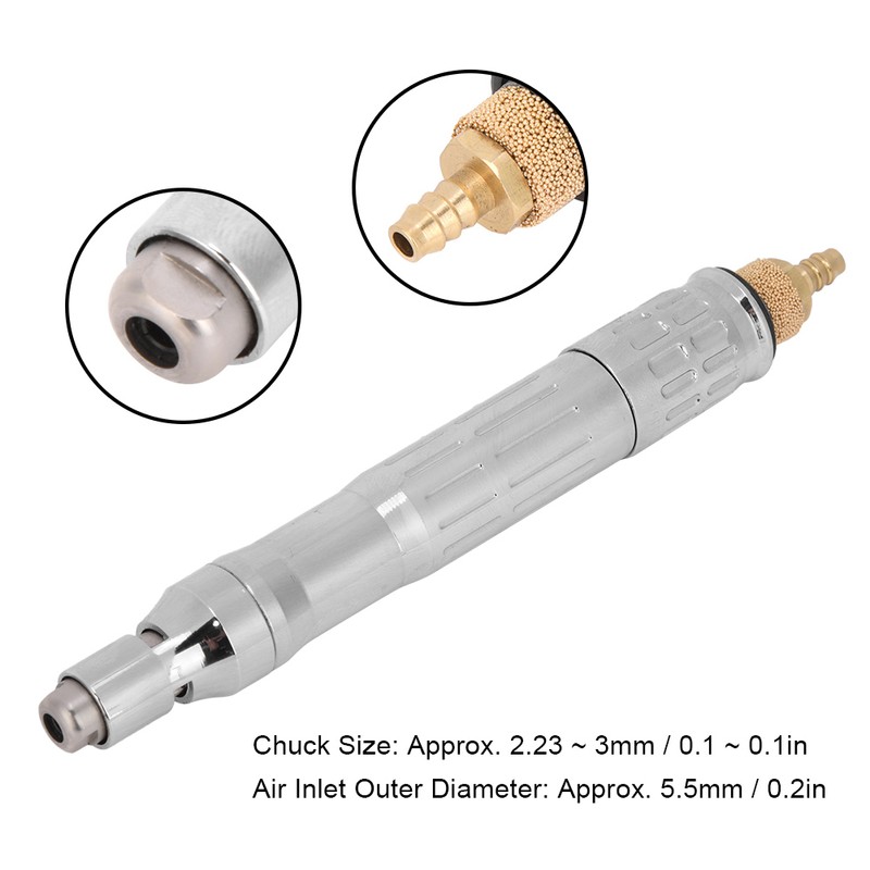 Pneumatic Grinding Pen 180 Degree Straight Handle Mini Air Micro
