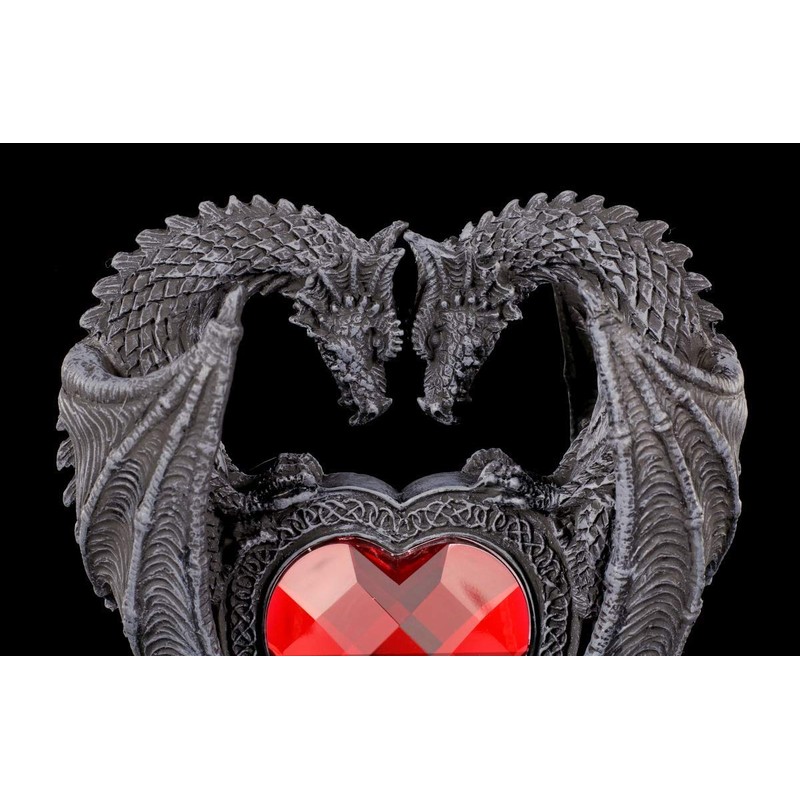 Figuren Shop GmbH Fantasy Figurine Dragon Lovers with Red Heart