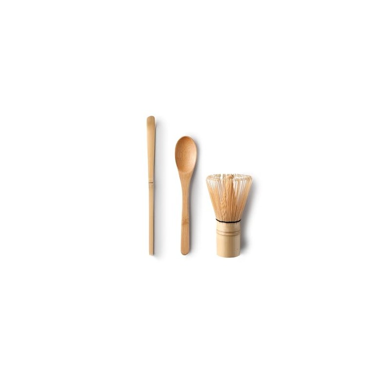 IBILI Matcha Set of 3 Bamboo Chashaku Measuring Spoons, Chasen