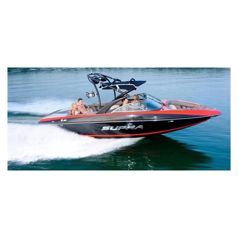 SUPRA -2- SUPRA BOAT CHROME Decals Decal Sticker PAIR L@@K