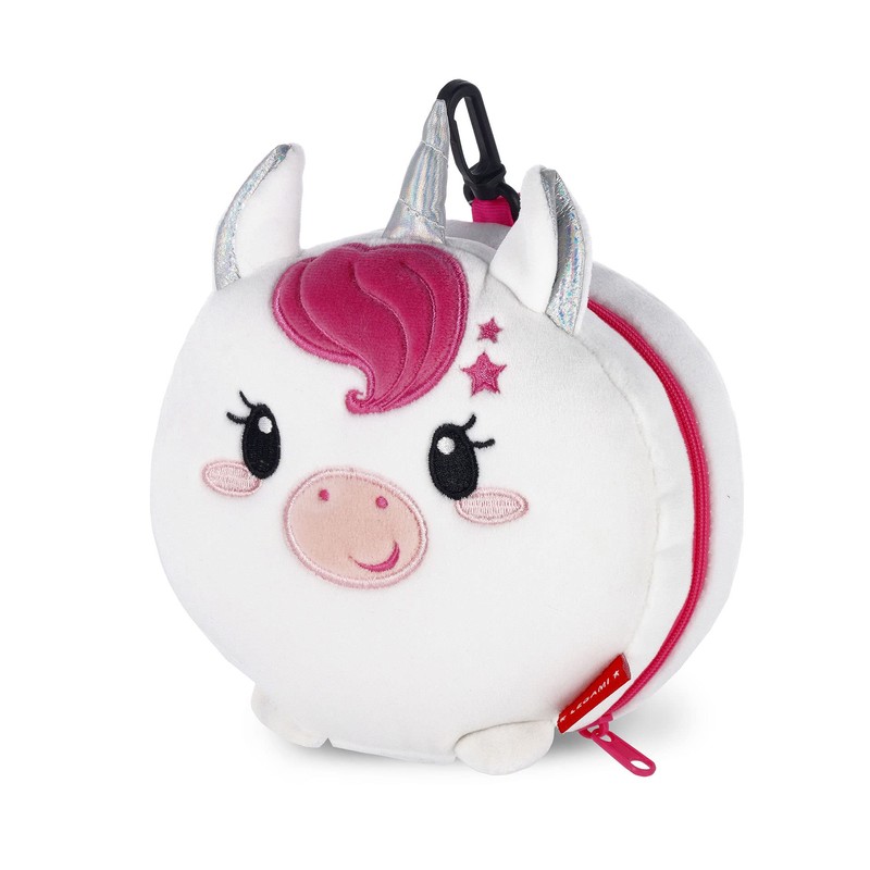 Legami - Travel Pillow with Night Mask Unicorn Zip Closure