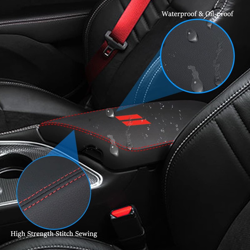 YOFAMO for Dodge Challenger 2015-2023 Car Armrest Cover Waterproof Center
