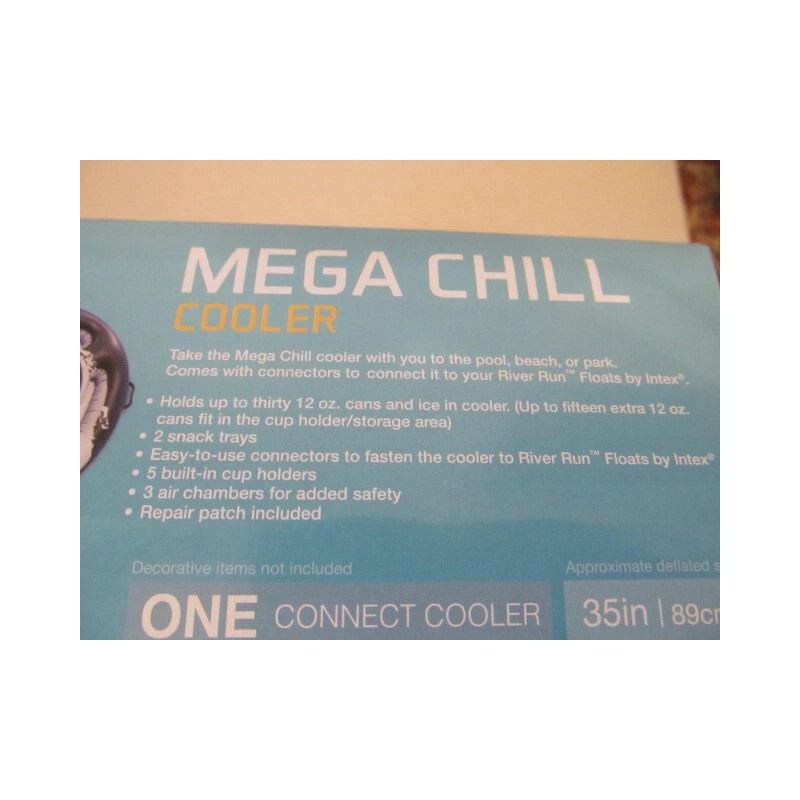 Intex Mega Chill Inflatable Cooler Holds Up to Thirty 12oz