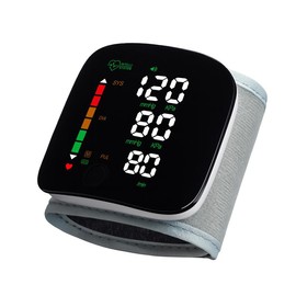 Wrist Blood Pressure Monitor Led Display, Touch Screen Wrist Blood Pressure Cuff 99x2 Reading Memory Wrist Bp Monitor with Carrying Case(Black):_White