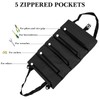 Adorila Multi-Purpose Tool Roll Bag, Black, Hanging Zipper Rolling Tool