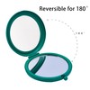 Compact Mirror for Purse, Metal Round Shell, Double-Sided 1X/2X Magnifying,